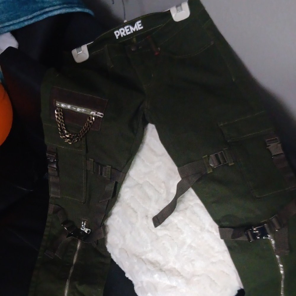 Preme Women's Skinny Jeans - Olive Green